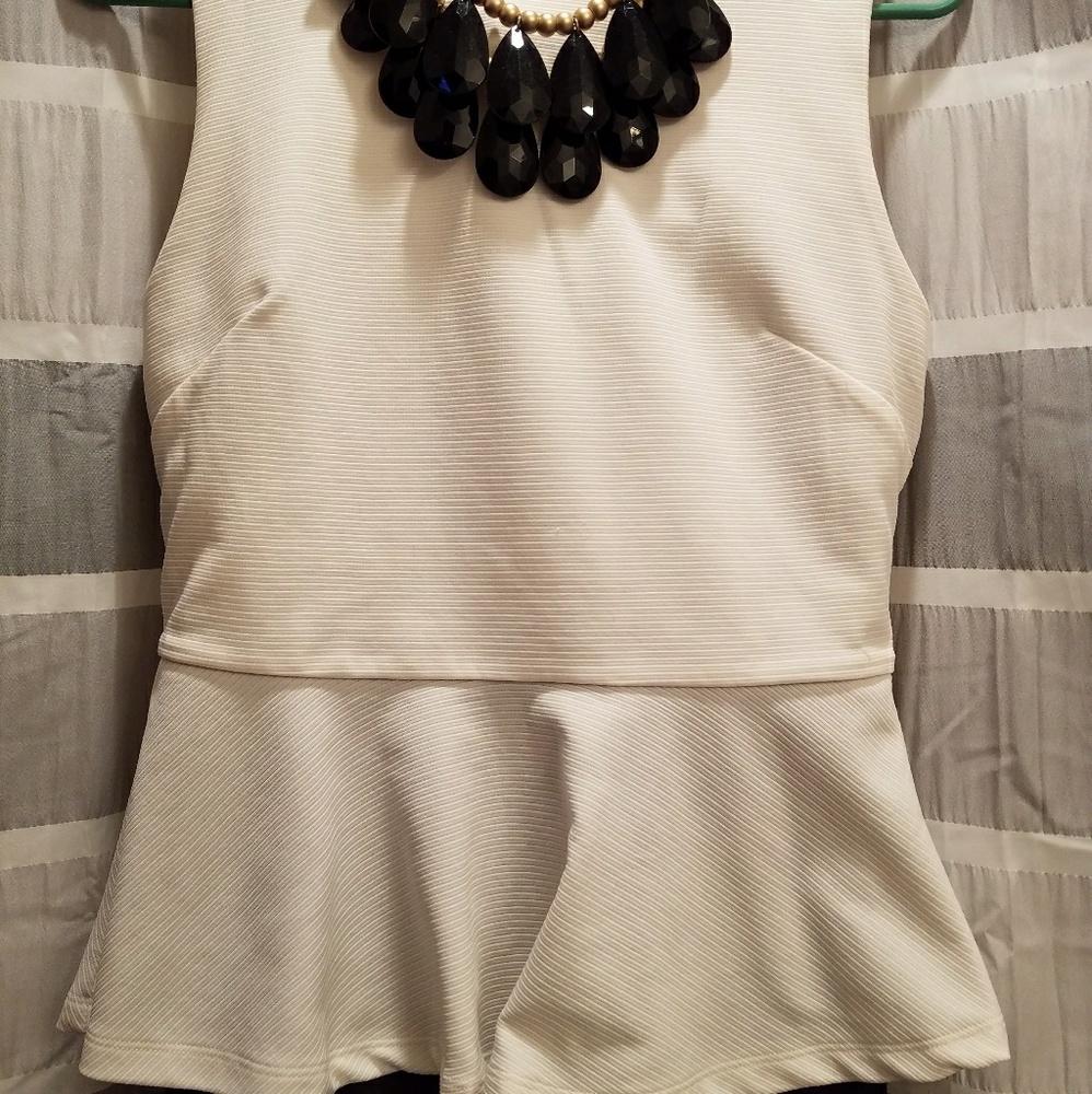 White peplum shirt